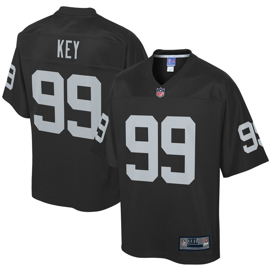 Las Vegas Raiders Arden Key Pro Line Big & Tall Black Football Jersey product image