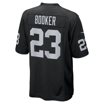 Las Vegas Raiders Devontae Booker Team Game Black Football Jersey product image
