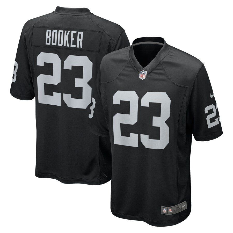 Las Vegas Raiders Devontae Booker Team Game Black Football Jersey product image