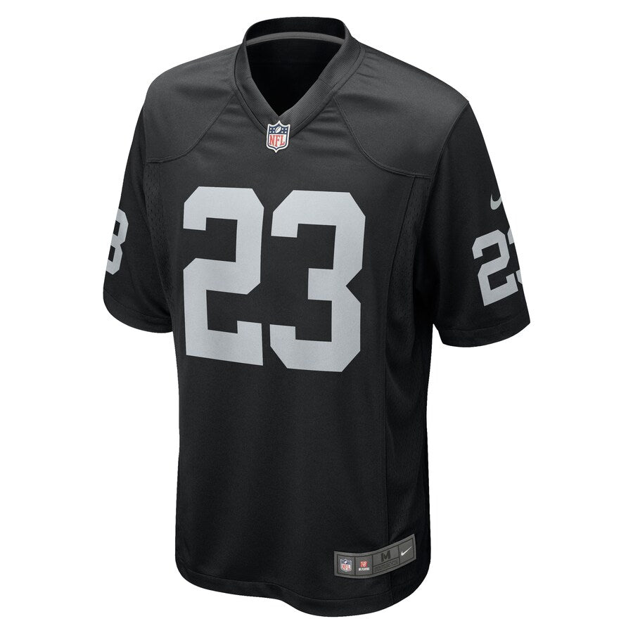 Las Vegas Raiders Devontae Booker Team Game Black Football Jersey product image