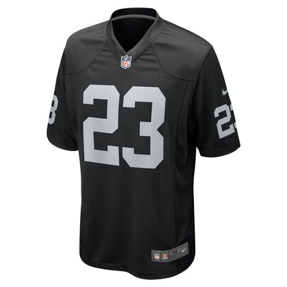 Las Vegas Raiders Devontae Booker Team Game Black Football Jersey product image