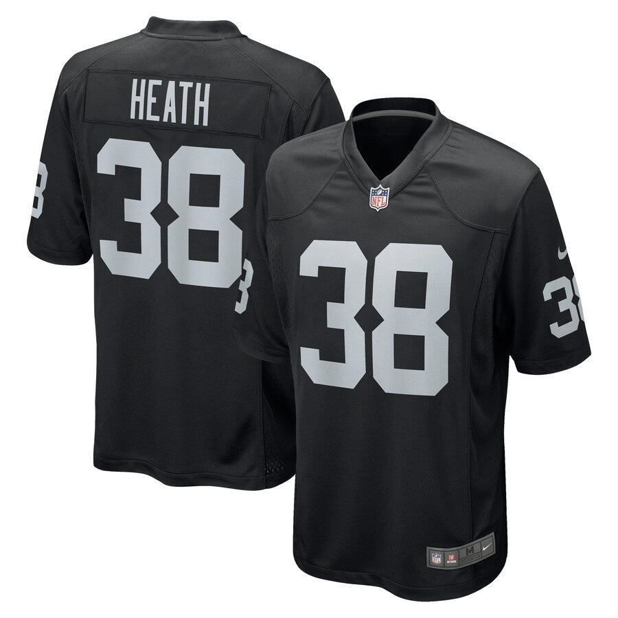 Las Vegas Raiders Jeff Heath Game Black Football Jersey product image