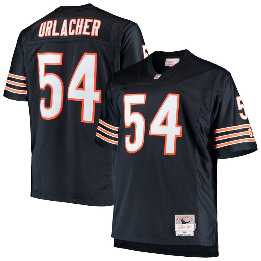 Chicago Bears Brian Urlacher 2001 Big & Tall Navy Football Jersey product image