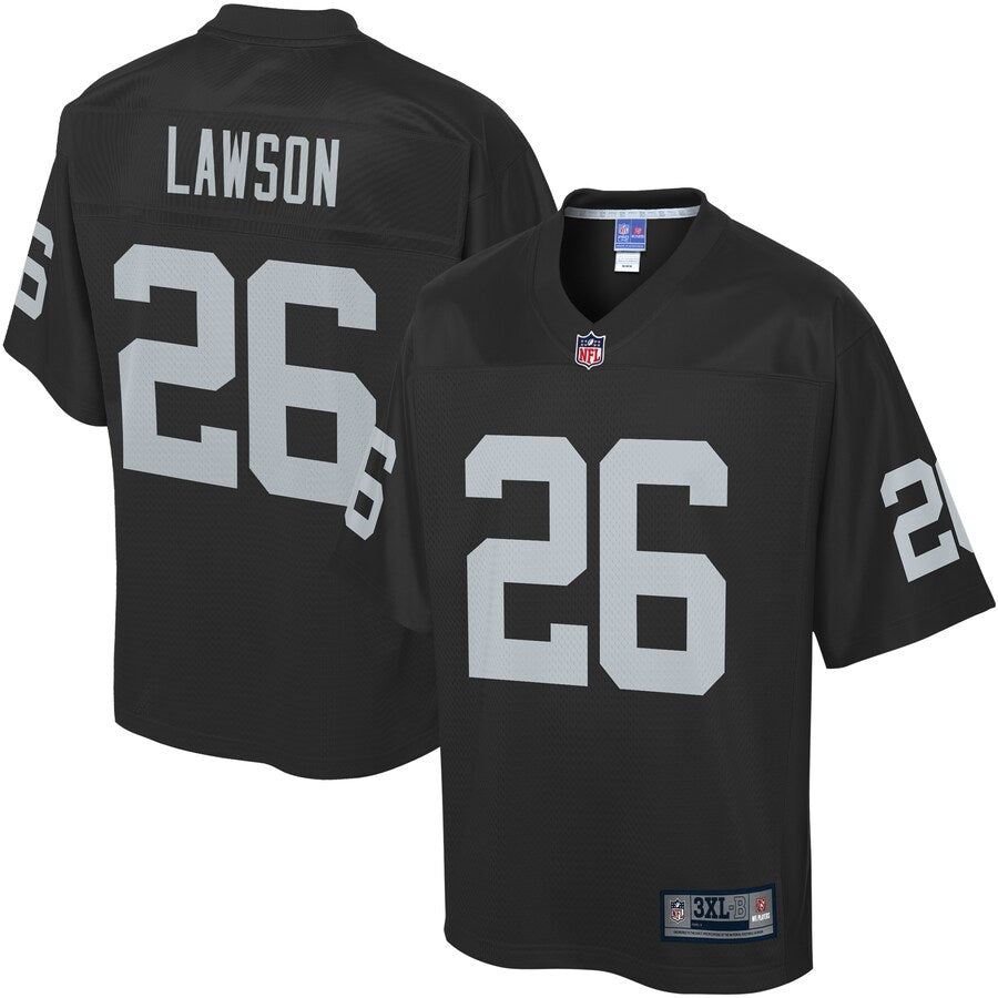 Las Vegas Raiders Nevin Lawson Pro Line Big & Tall Black Football Jersey product image