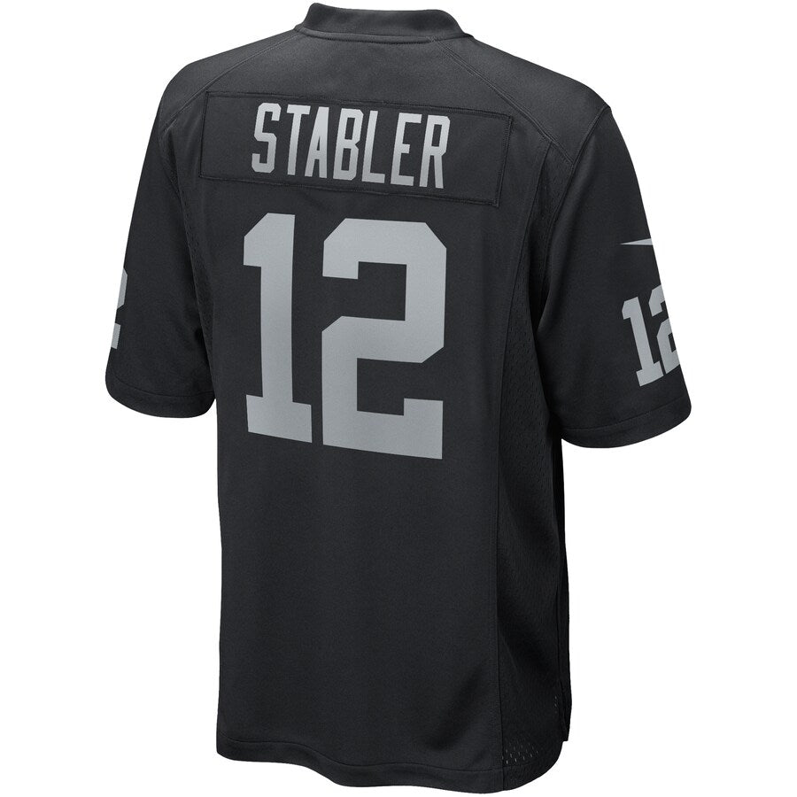 Las Vegas Raiders Ken Stabler Game Black Football Jersey product image