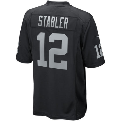 Las Vegas Raiders Ken Stabler Game Black Football Jersey product image