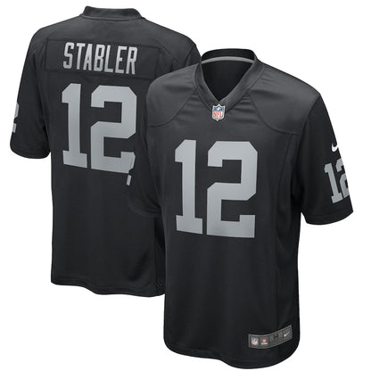 Las Vegas Raiders Ken Stabler Game Black Football Jersey product image