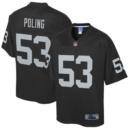 Las Vegas Raiders Quentin Poling Pro Line Big & Tall Black Football Jersey product image