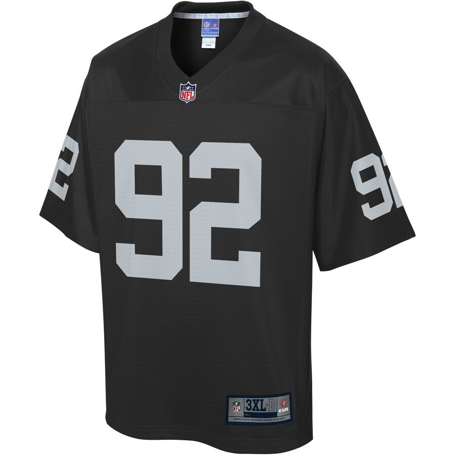 Las Vegas Raiders Pro Line Big & Tall Black Football Jersey product image