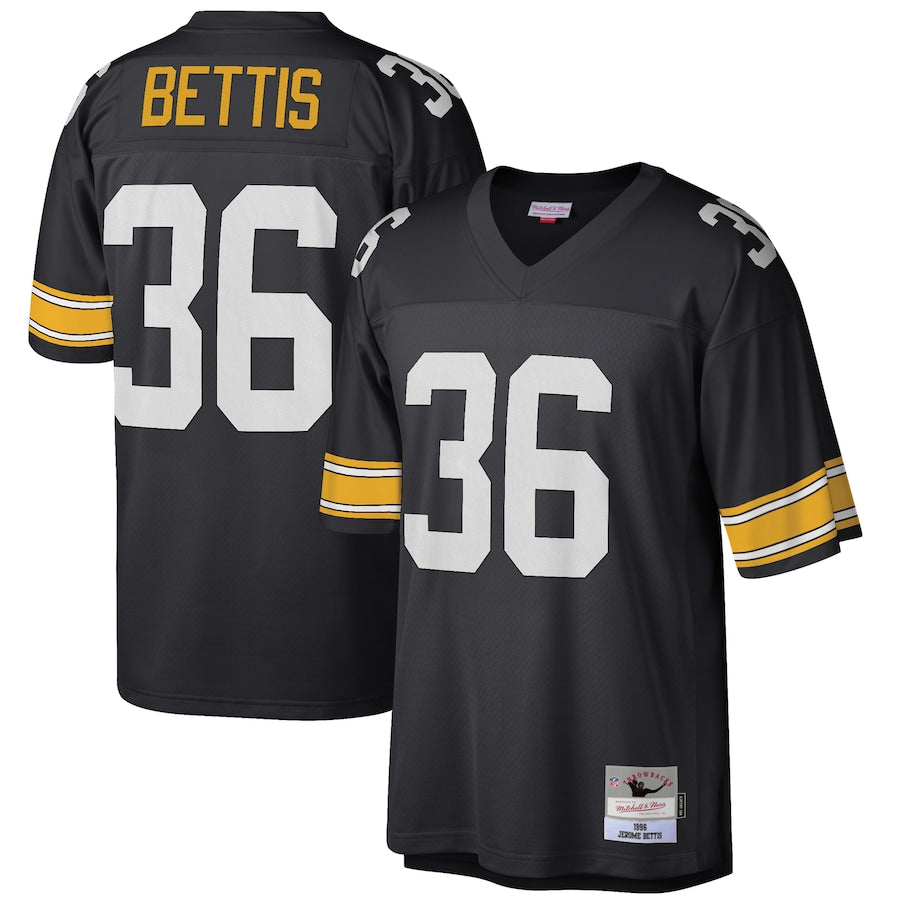 Pittsburgh Steelers Jerome Bettis 1996 Big & Tall Black Football Jersey product image