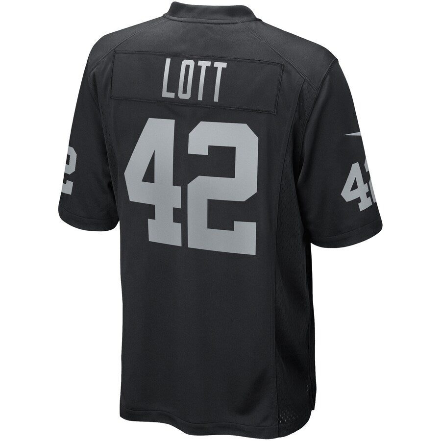 Las Vegas Raiders Ronnie Lott Game Black Football Jersey product image