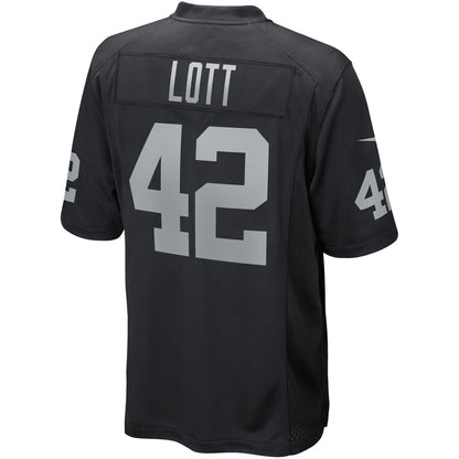 Las Vegas Raiders Ronnie Lott Game Black Football Jersey product image