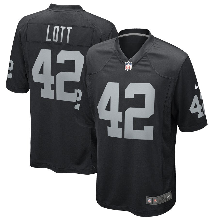 Las Vegas Raiders Ronnie Lott Game Black Football Jersey product image