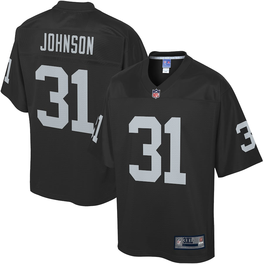 Las Vegas Raiders Isaiah Johnson Pro Line Big & Tall Black Football Jersey product image
