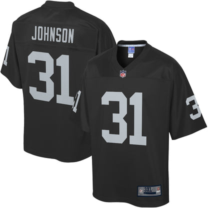Las Vegas Raiders Isaiah Johnson Pro Line Big & Tall Black Football Jersey product image