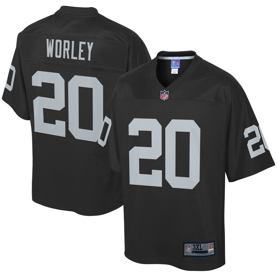 Las Vegas Raiders Daryl Worley Pro Line Big & Tall Black Football Jersey product image