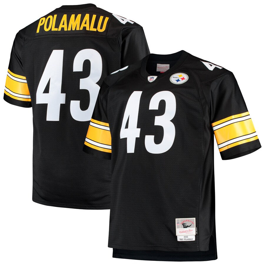 Pittsburgh Steelers Troy Polamalu 2005 Big & Tall Black Football Jersey product image