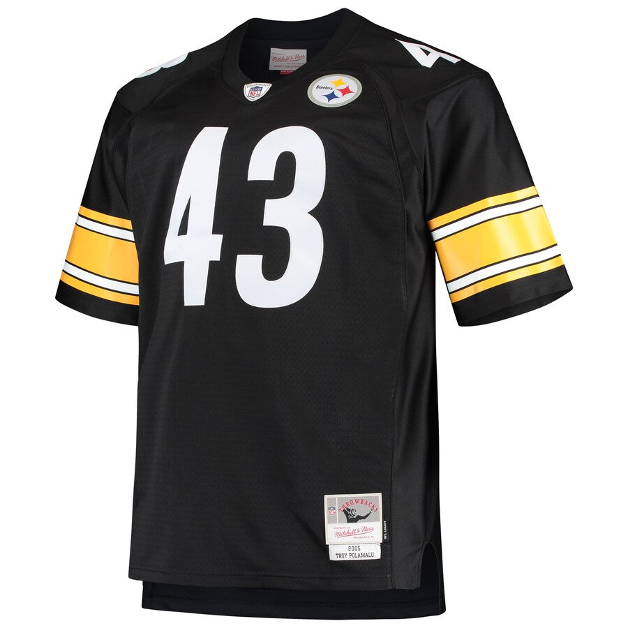 Pittsburgh Steelers Troy Polamalu 2005 Big & Tall Black Football Jersey product image