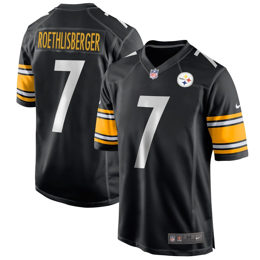 Pittsburgh Steelers Ben Roethlisberger Team Game Black Football Jersey product image