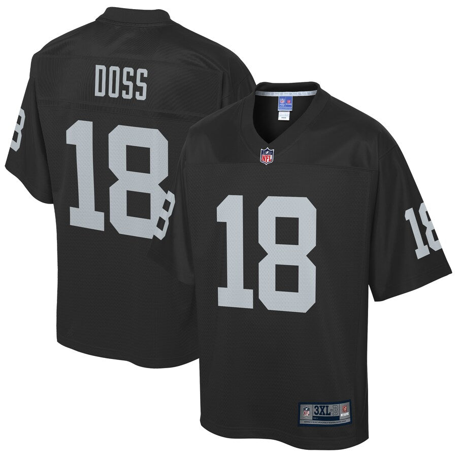 Las Vegas Raiders Keelan Doss Pro Line Big & Tall Black Football Jersey product image