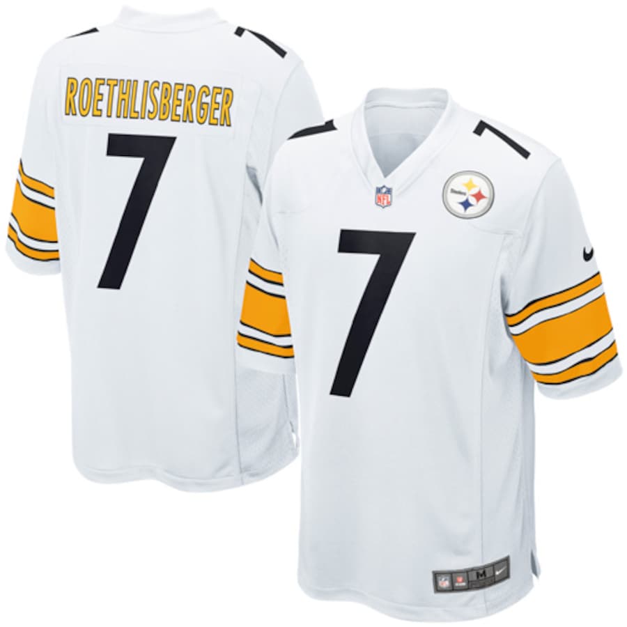 Pittsburgh Steelers Ben Roethlisberger Game White Football Jersey product image