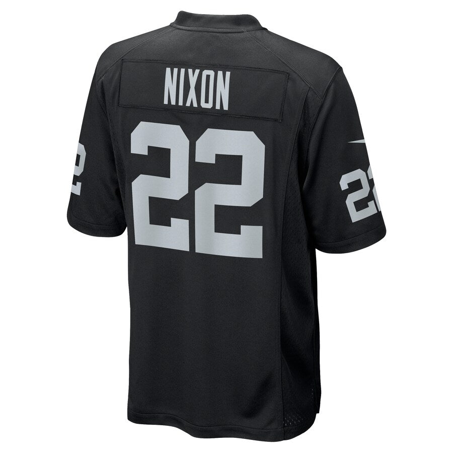 Las Vegas Raiders Keisean Nixon Game Black Football Jersey product image