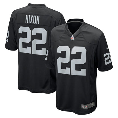 Las Vegas Raiders Keisean Nixon Game Black Football Jersey product image
