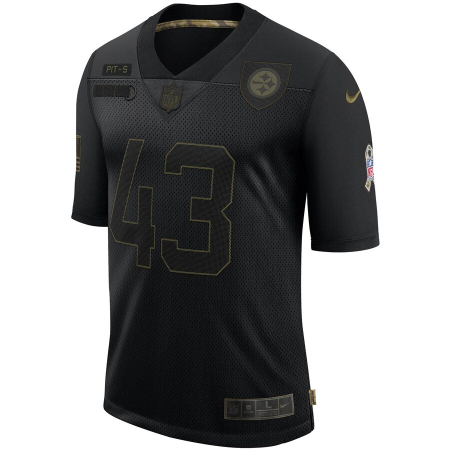 Pittsburgh Steelers Troy Polamalu Limited Salute To Service Black Football Jersey product image