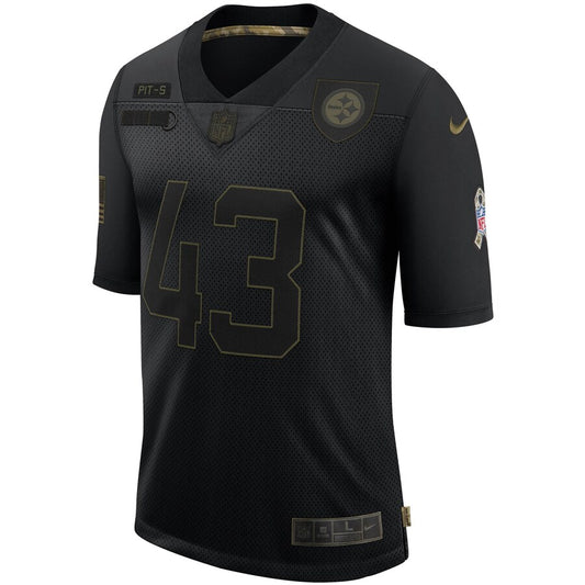 Pittsburgh Steelers Troy Polamalu Limited Salute To Service Black Football Jersey product image