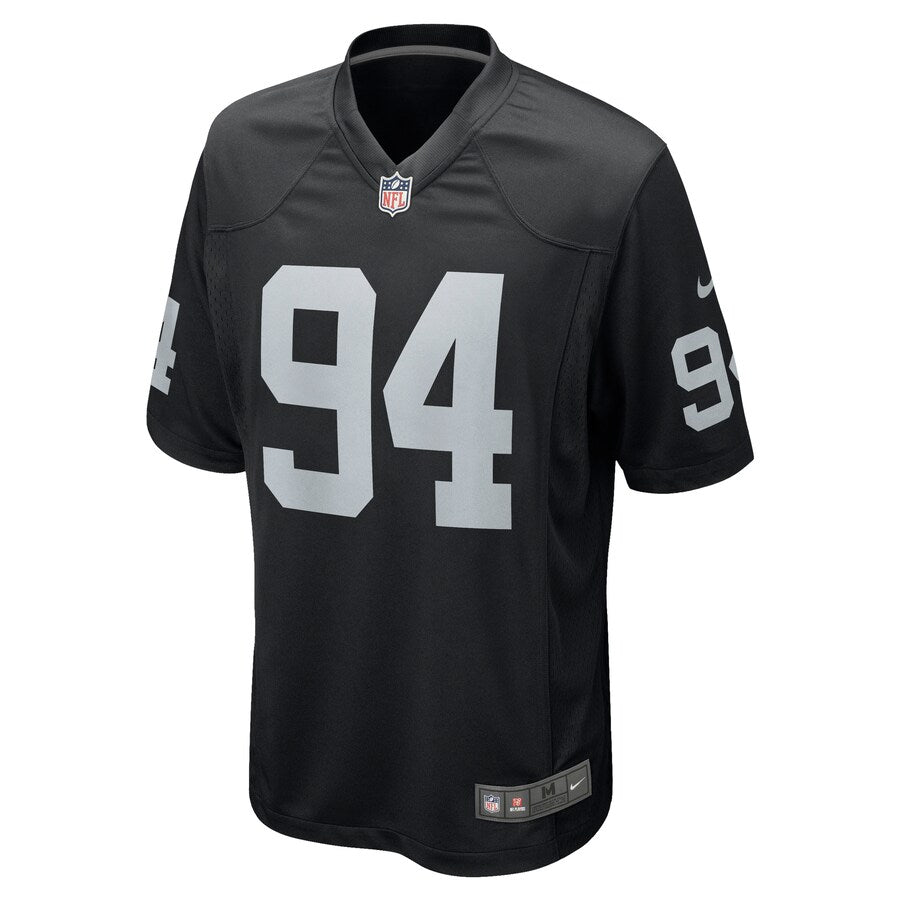 Las Vegas Raiders Carl Nassib Game Black Football Jersey product image