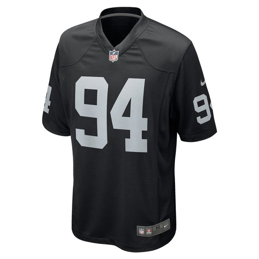 Las Vegas Raiders Carl Nassib Game Black Football Jersey product image