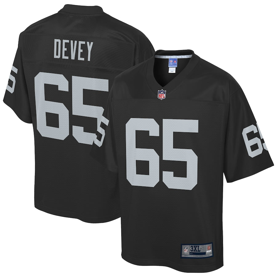 Las Vegas Raiders Jordan Devey Pro Line Big & Tall Black Football Jersey product image