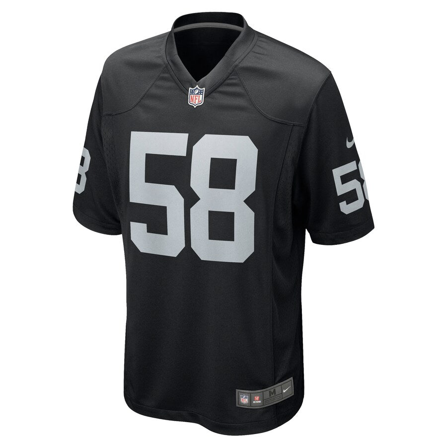 Las Vegas Raiders Kyle Wilber Game Black Football Jersey product image