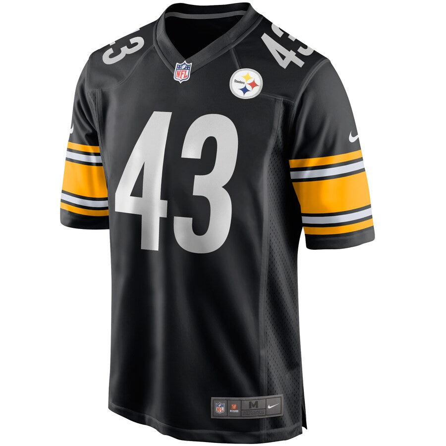 Pittsburgh Steelers Troy Polamalu Game Black Football Jersey product image