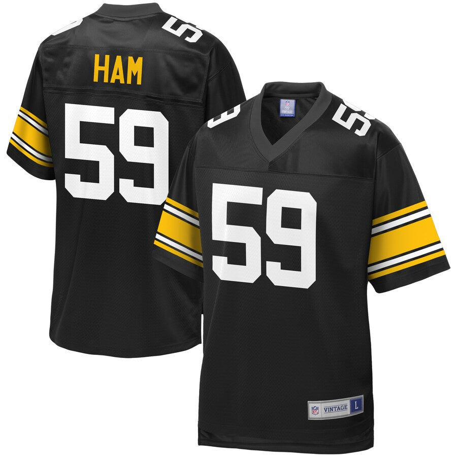 Pittsburgh Steelers Jack Ham Pro Line Black Football Jersey product image
