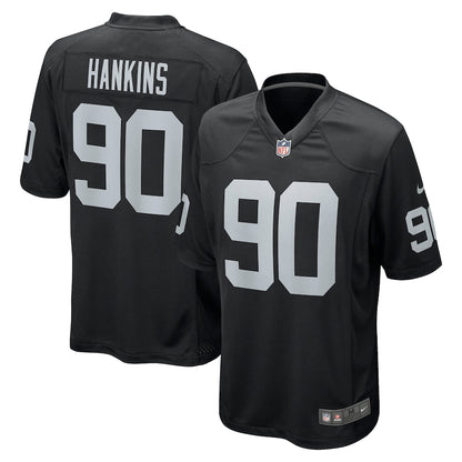Las Vegas Raiders Johnathan Hankins Game Black Football Jersey product image