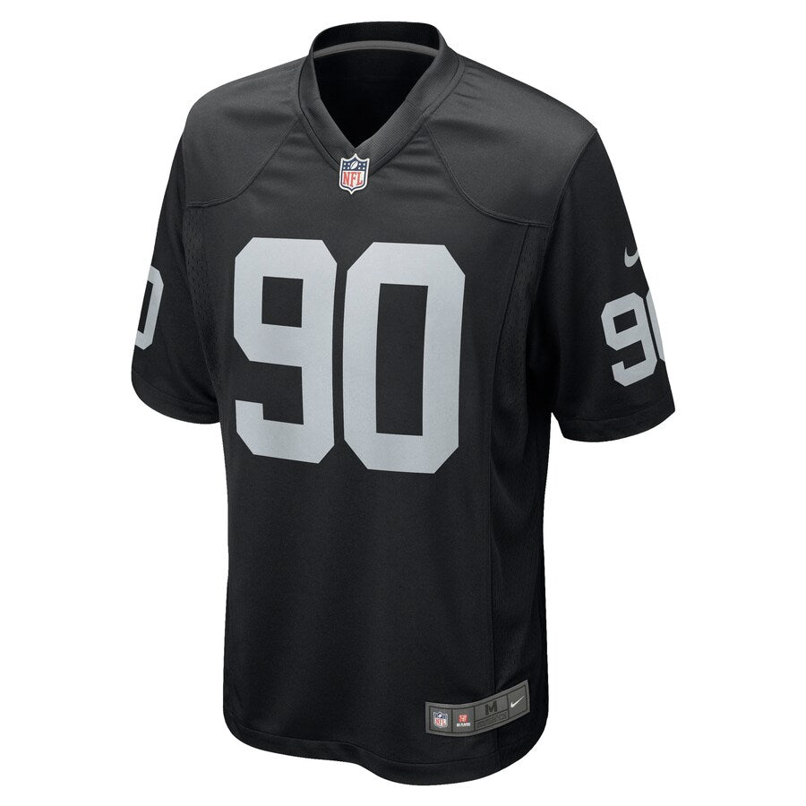 Las Vegas Raiders Johnathan Hankins Game Black Football Jersey product image