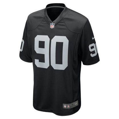 Las Vegas Raiders Johnathan Hankins Game Black Football Jersey product image