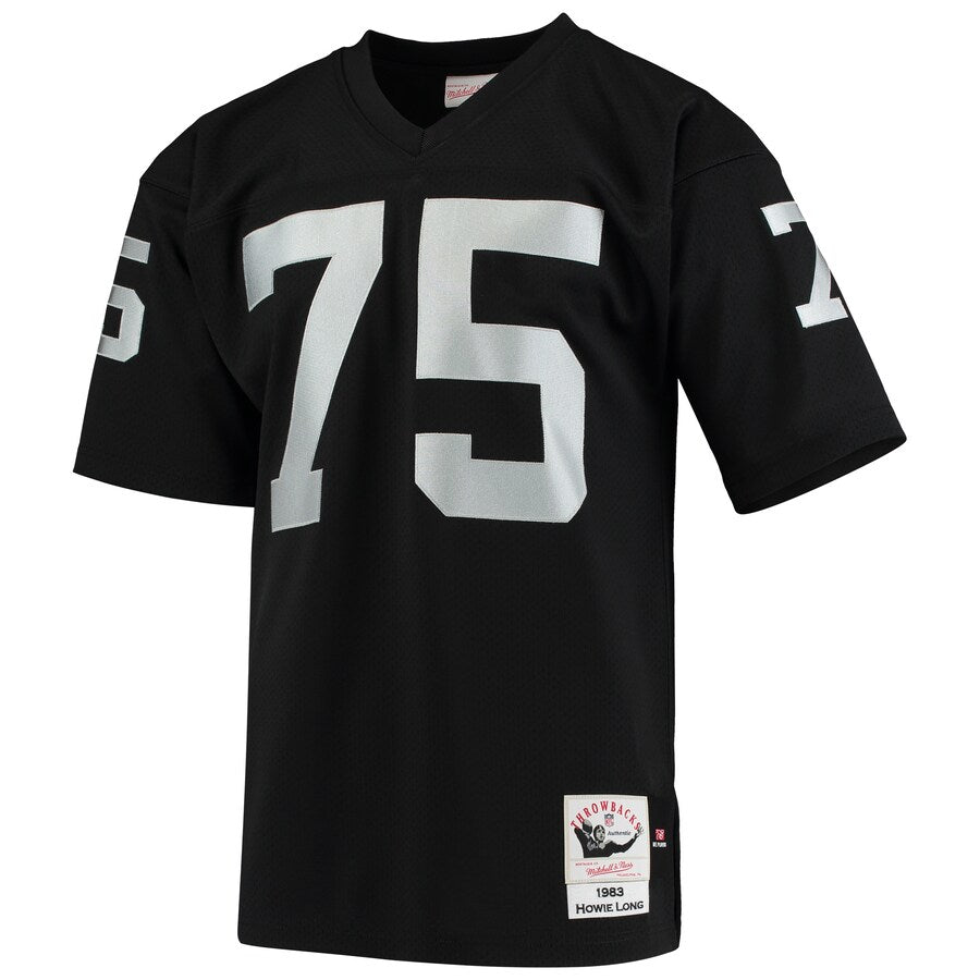 Las Vegas Raiders Howie Long 1983 Throwback Black Football Jersey product image