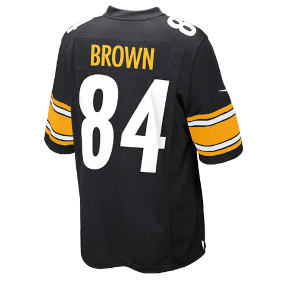 Pittsburgh Steelers Antonio Brown Game Black Football Jersey product image
