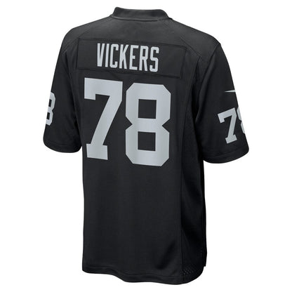 Las Vegas Raiders Kendal Vickers Game Black Football Jersey product image