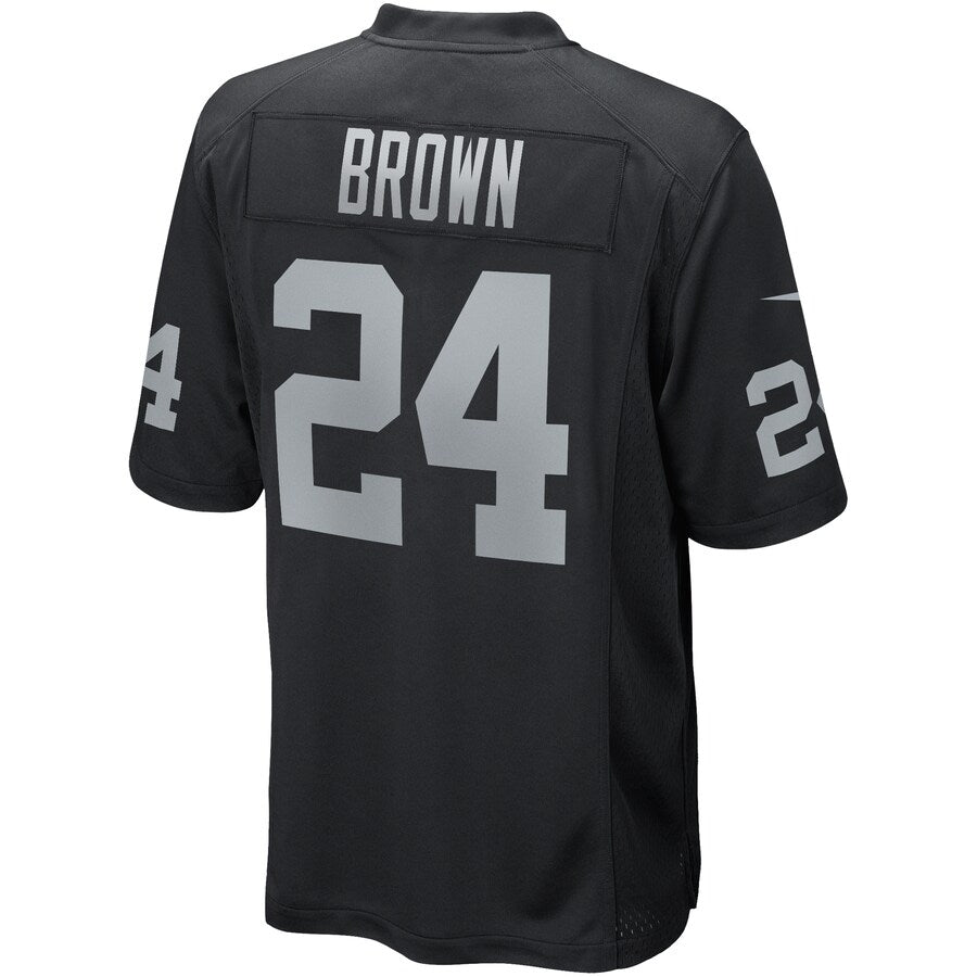 Las Vegas Raiders Willie Brown Game Black Football Jersey product image