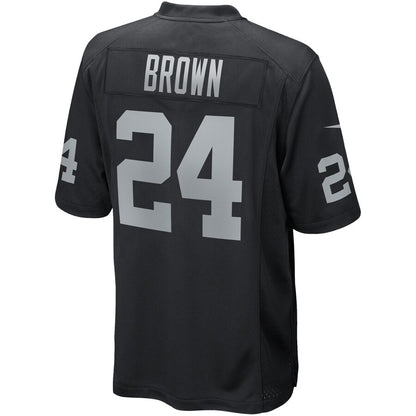 Las Vegas Raiders Willie Brown Game Black Football Jersey product image