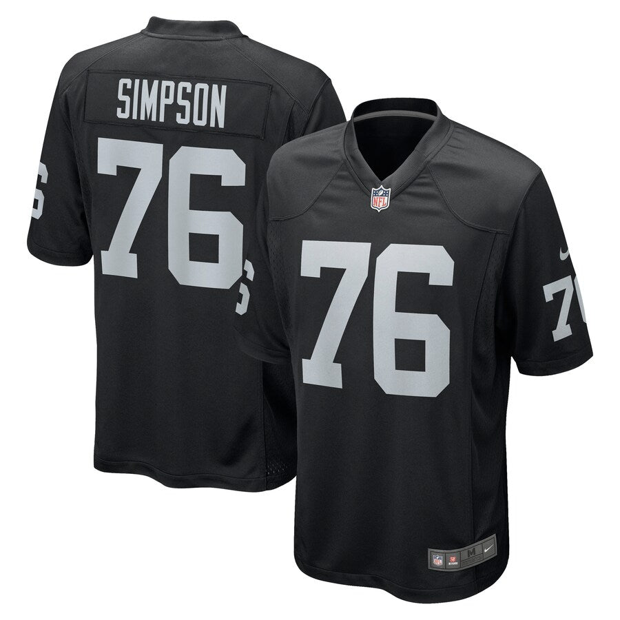 Las Vegas Raiders John Simpson Game Black Football Jersey product image