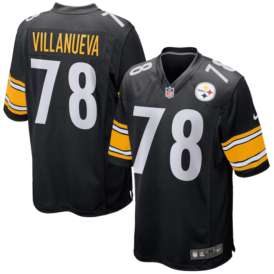 Pittsburgh Steelers Alejandro Villanueva Game Black Football Jersey product image