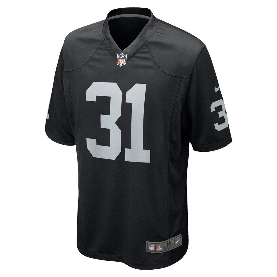 Las Vegas Raiders Isaiah Johnson Game Black Football Jersey product image