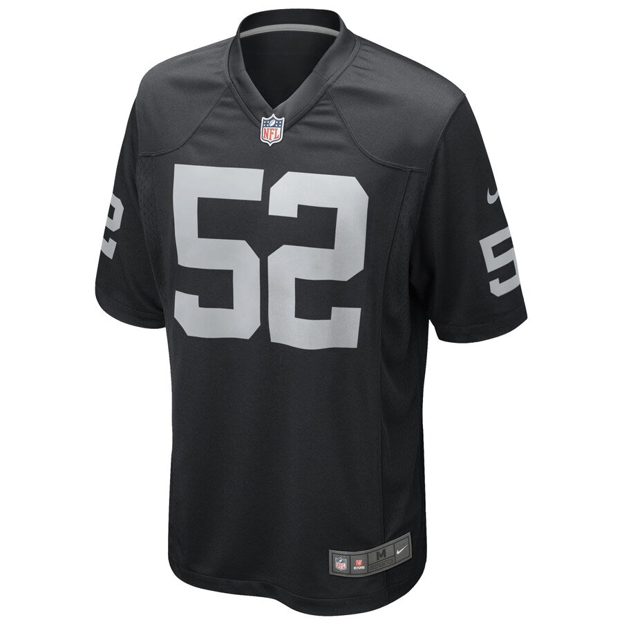 Las Vegas Raiders Khalil Mack Game Black Football Jersey product image