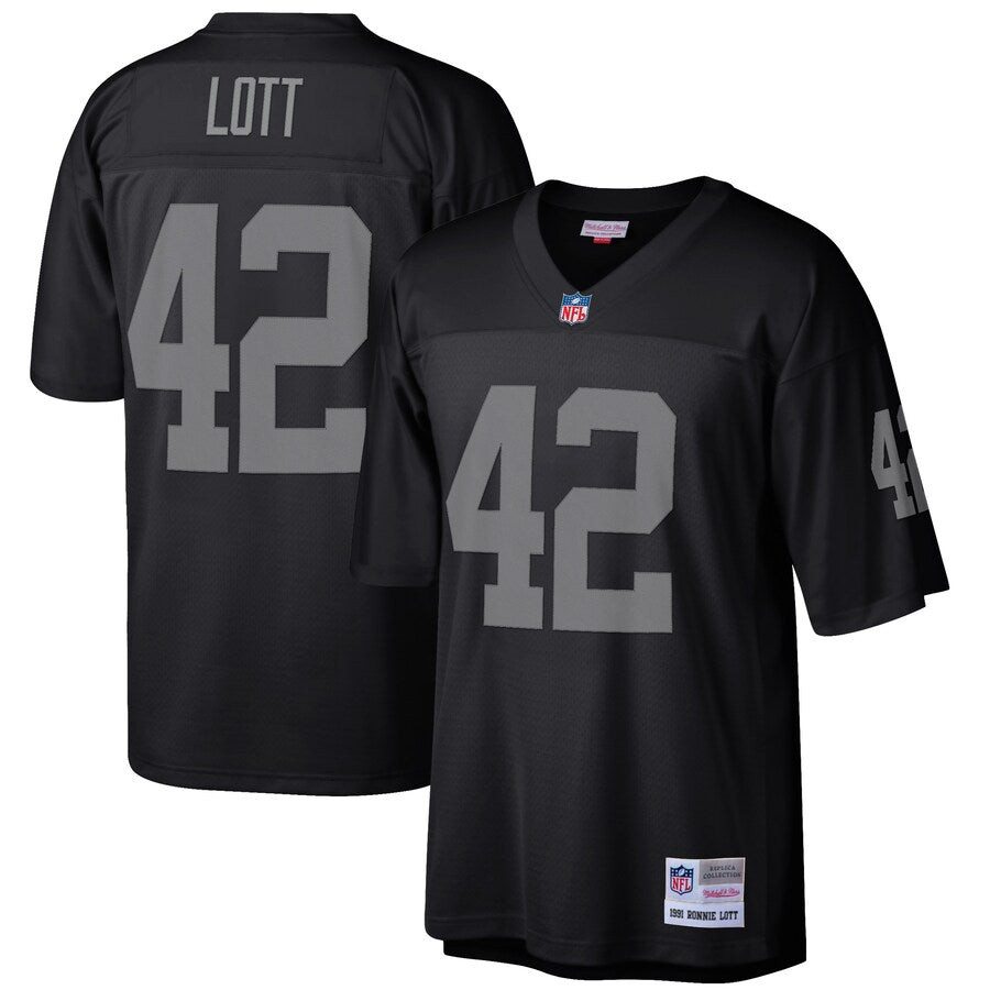 Las Vegas Raiders Ronnie Lott Legacy Black Football Jersey product image