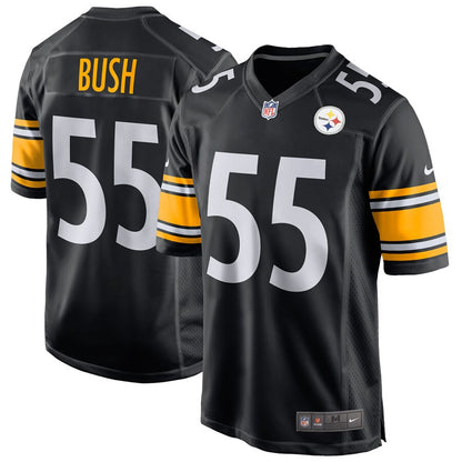Pittsburgh Steelers Devin Bush Game Black Football Jersey product image