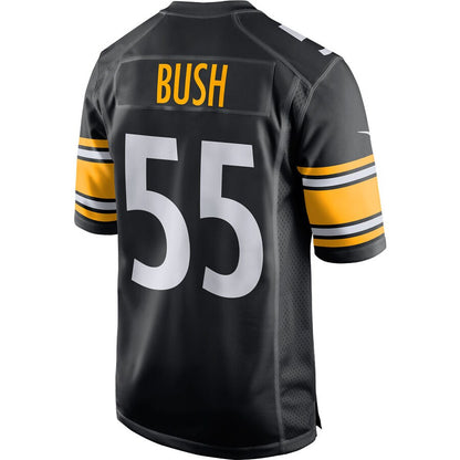 Pittsburgh Steelers Devin Bush Game Black Football Jersey product image
